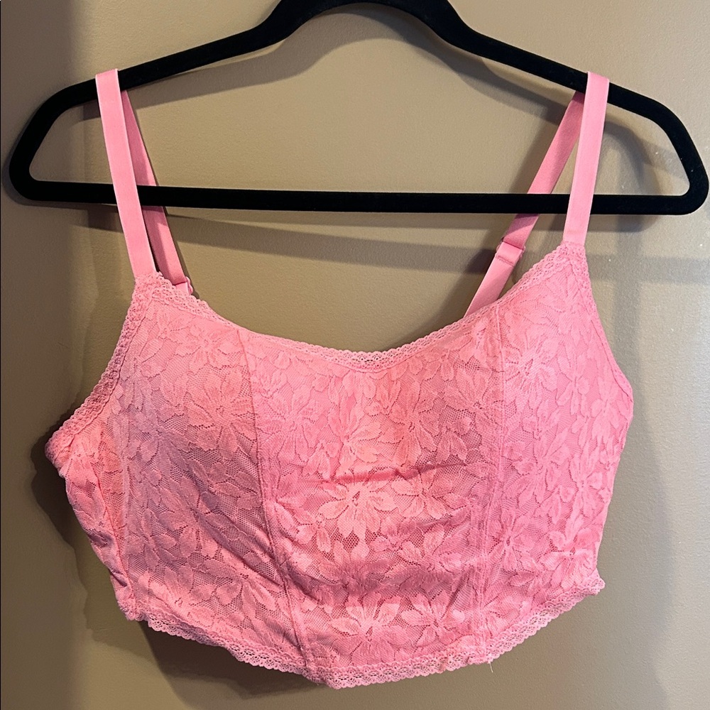 Pretty Victoria Secret Pink Lace Bralette size XL